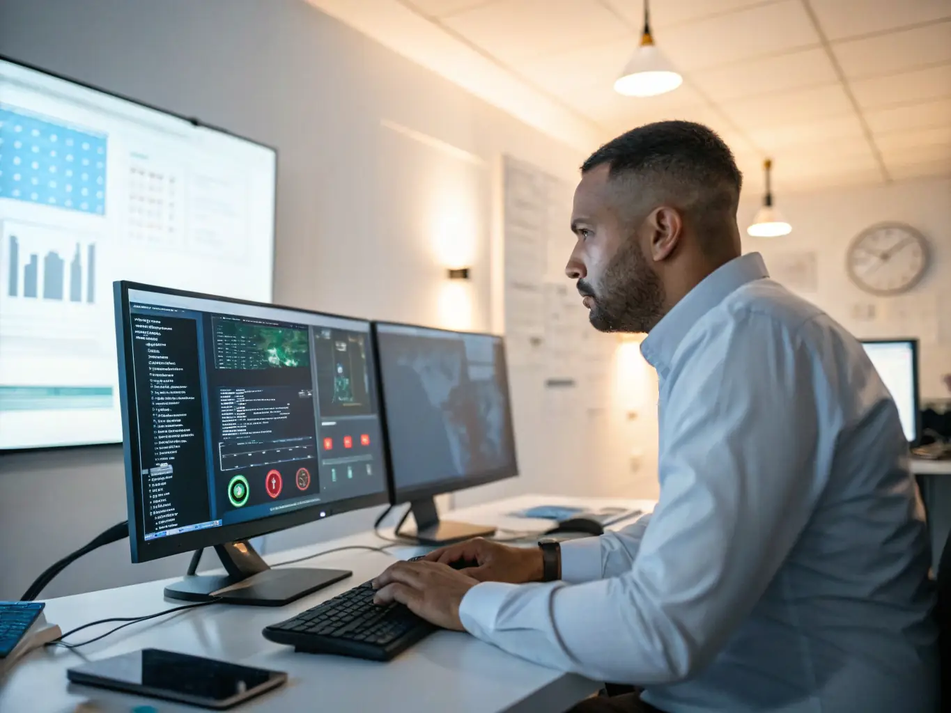 A cybersecurity analyst is creating a detailed incident report, showcasing their analytical skills and ability to respond effectively to security breaches.